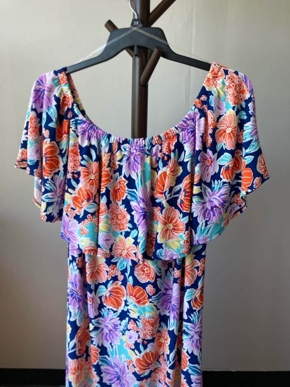 Ellen weaver dress floral print colorful pattern boho casual party size 3X - Picture 4 of 16